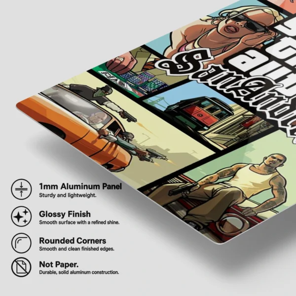 Video Game Metal Poster Wall Decor - GTA V - A - Image 6