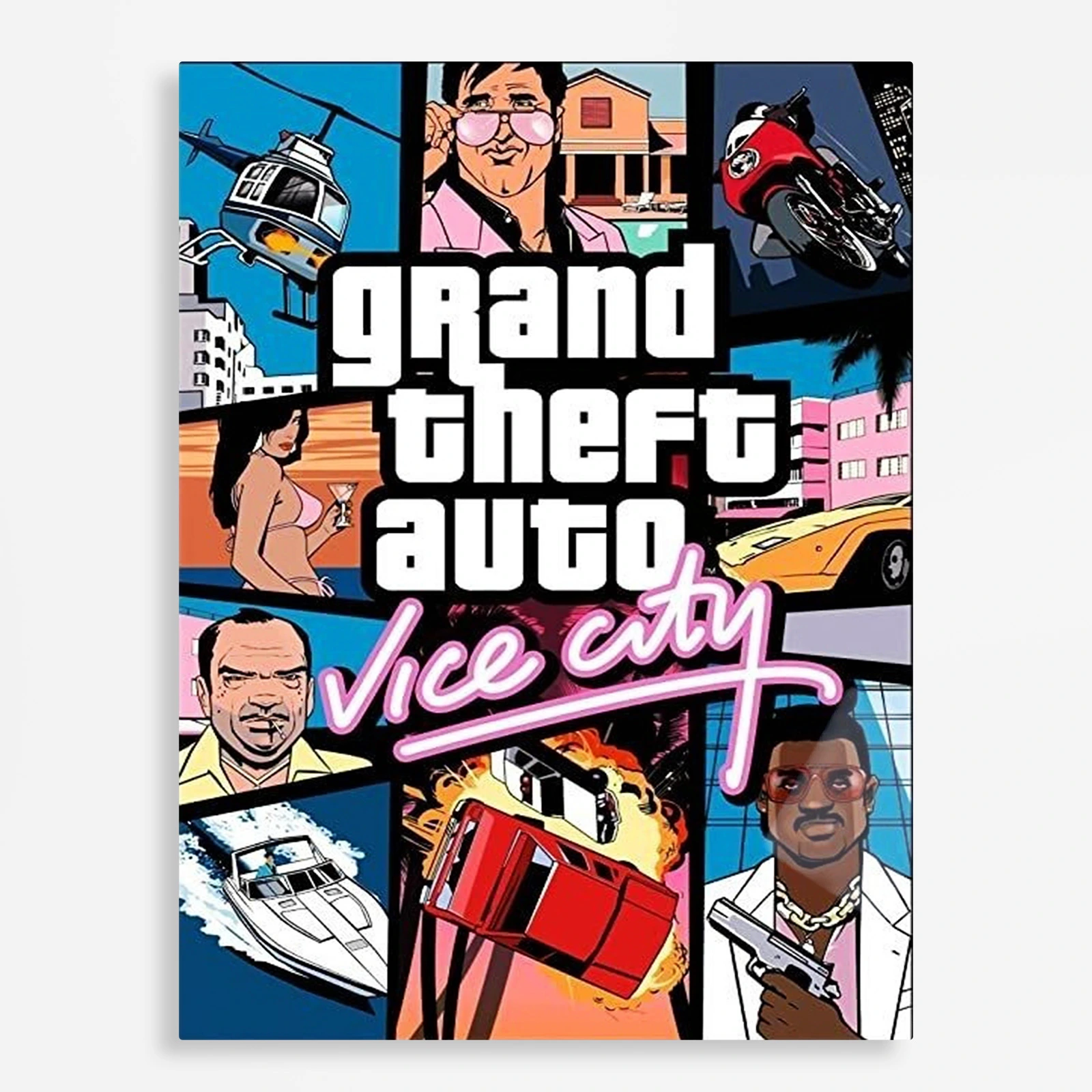 video game metal poster (106) s1 Video Game Metal Poster Wall Decor - GTA: San Andreas - Image 1