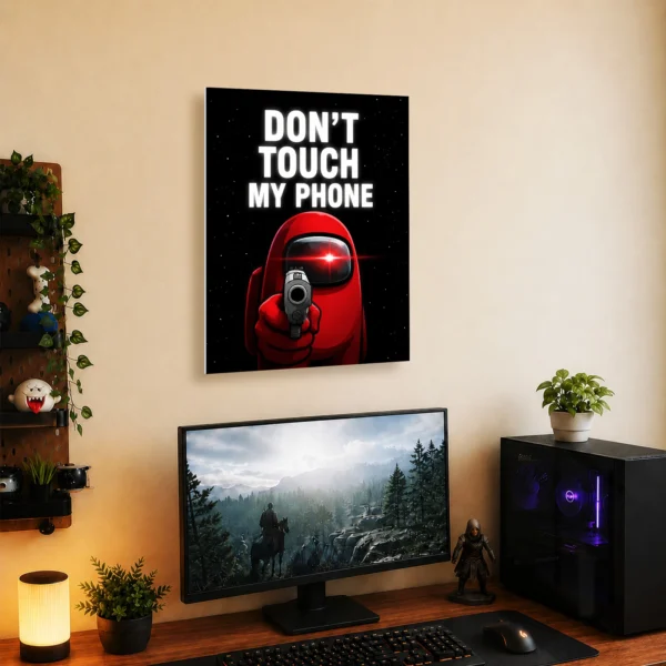 Video Game Metal Poster Wall Decor - AU Red Crewmate - Image 5
