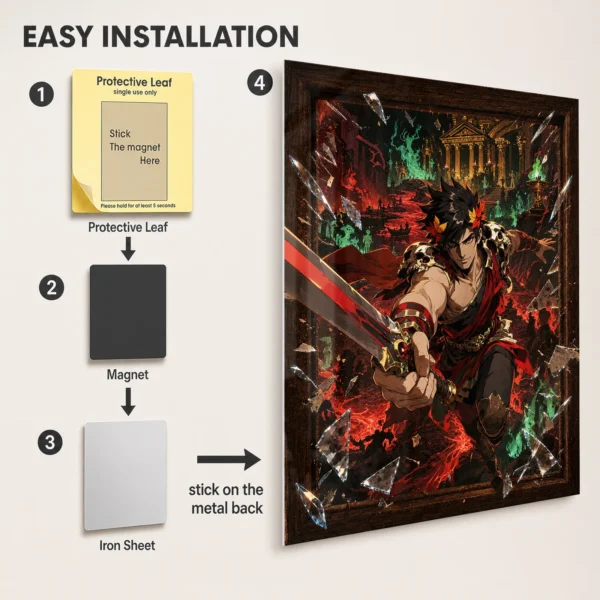 Video Game Metal Poster Wall Decor - Hades Zagreus - Image 2