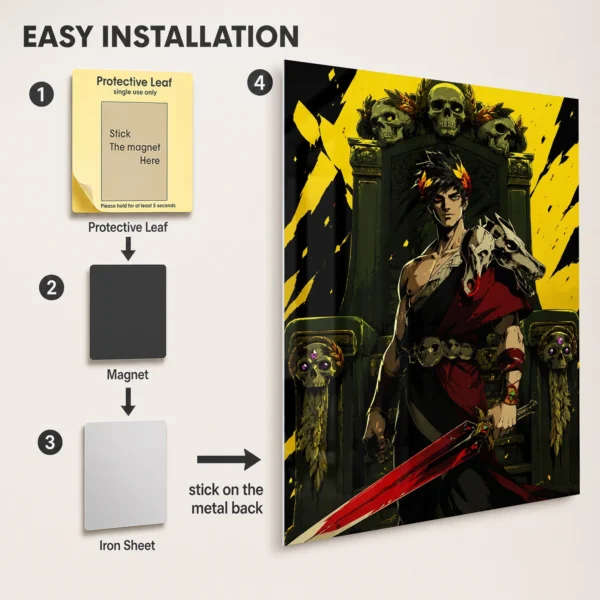 Video Game Metal Poster Wall Decor - Hades Zagreus - A - Image 2