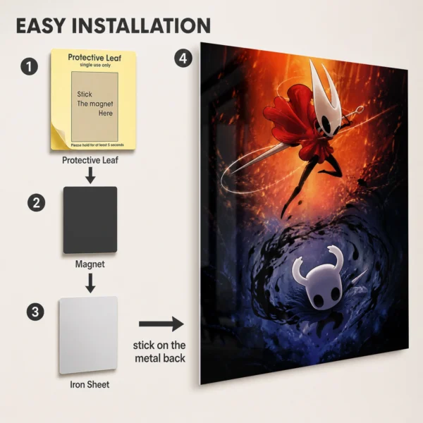 Video Game Metal Poster Wall Decor - HK The Knight - B - Image 2