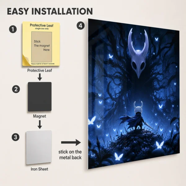 Video Game Metal Poster Wall Decor - HK The Knight - C - Image 2
