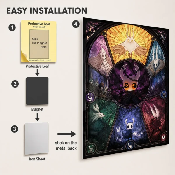 Video Game Metal Poster Wall Decor - HK The Knight - H - Image 2
