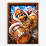 Video Game Metal Poster Wall Decor - Pink Hero King Dedede