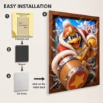 Video Game Metal Poster Wall Decor - Pink Hero King Dedede - Image 2
