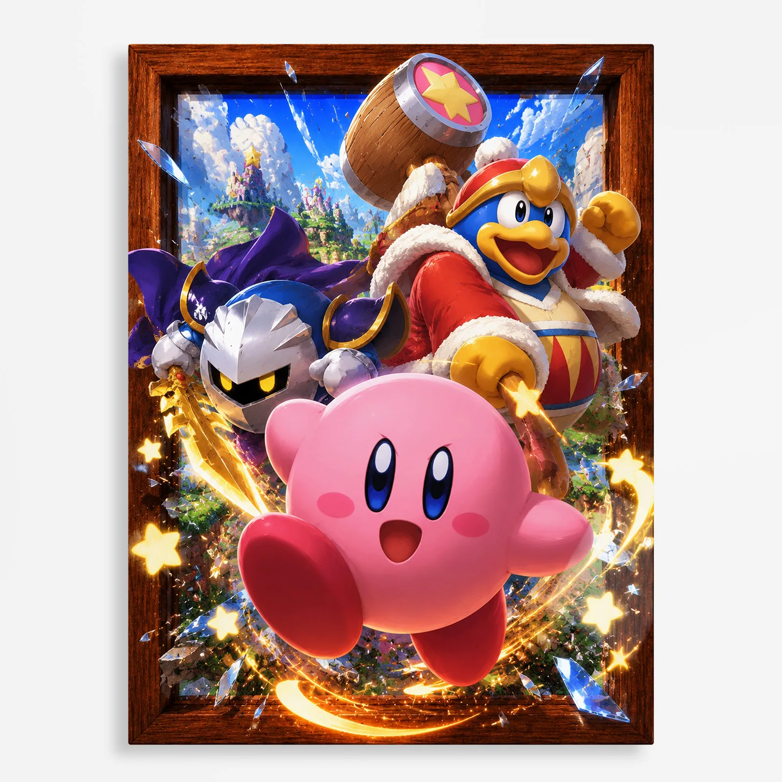 video game metal poster (134) s1 Video Game Metal Poster Wall Decor - Pink Hero - Image 1