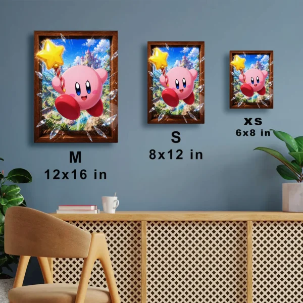 Video Game Metal Poster Wall Decor - Pink Hero Kirby - Image 7