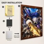 Video Game Metal Poster Wall Decor - Pink Hero Meta Knight - Image 2