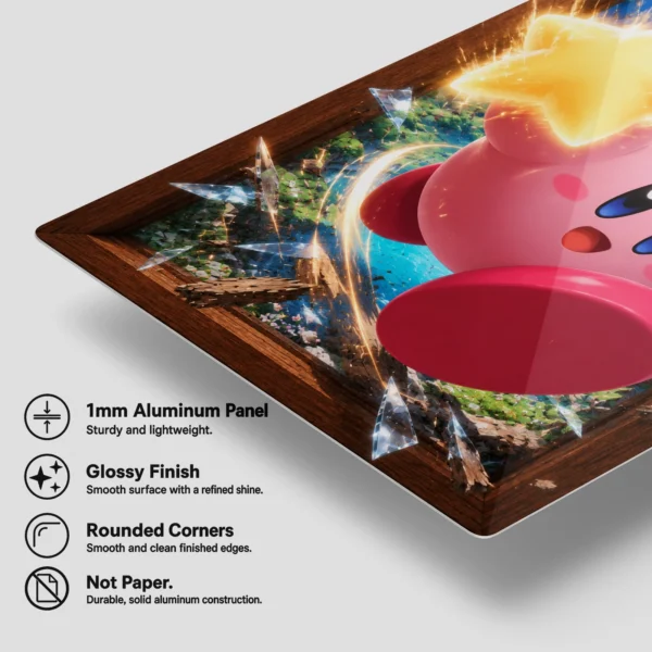 Video Game Metal Poster Wall Decor - Pink Hero Kirby - A - Image 6