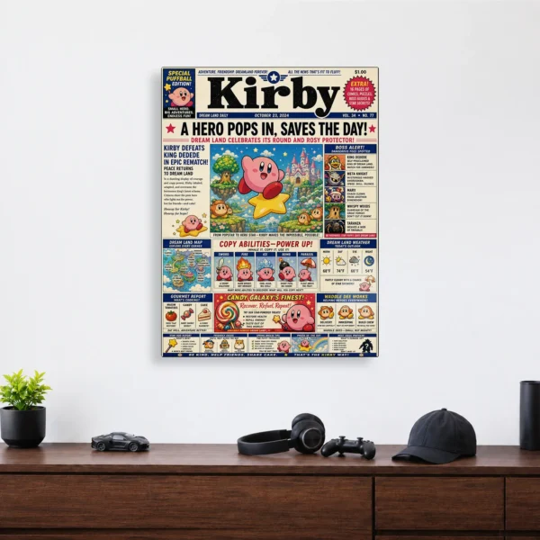 Video Game Metal Poster Wall Decor - Pink Hero - A - Image 4