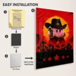 Video Game Metal Poster Wall Decor - Pink Hero Kirby - B - Image 2