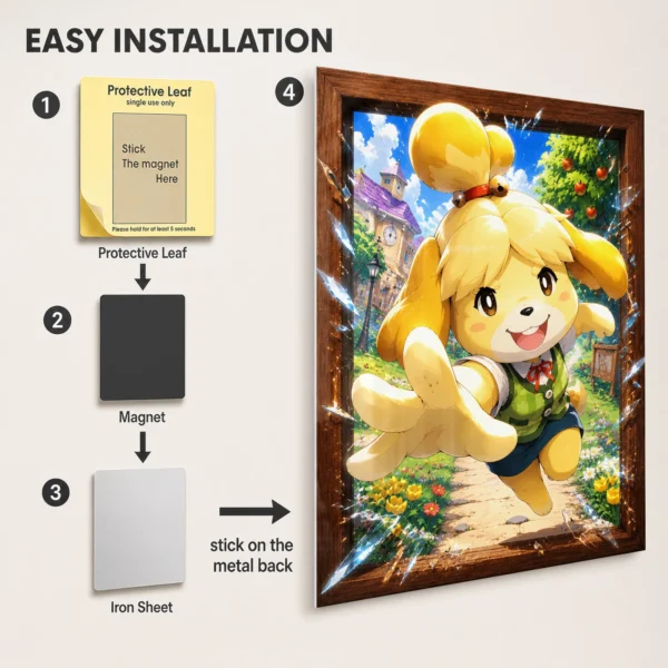 Video Game Metal Poster Wall Decor - AC Isabelle - Image 2