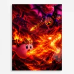 Video Game Metal Poster Wall Decor - Pink Hero Kirby - C