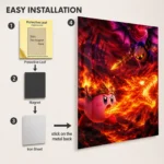 Video Game Metal Poster Wall Decor - Pink Hero Kirby - C - Image 2