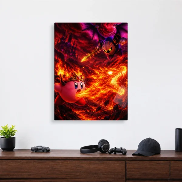 Video Game Metal Poster Wall Decor - Pink Hero Kirby - C - Image 4