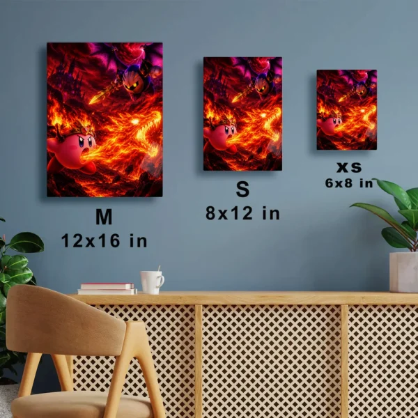 Video Game Metal Poster Wall Decor - Pink Hero Kirby - C - Image 7