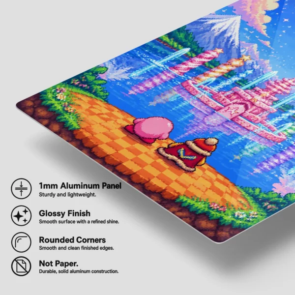 Video Game Metal Poster Wall Decor - Pink Hero Kirby - D - Image 6