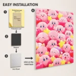 Video Game Metal Poster Wall Decor - Pink Hero Kirby - E - Image 2