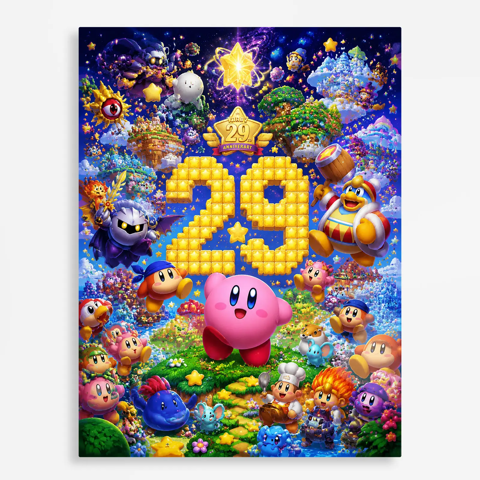 video game metal poster (144) s1 Video Game Metal Poster Wall Decor - Pink Hero - C - Image 1