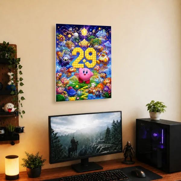 Video Game Metal Poster Wall Decor - Pink Hero - C - Image 5