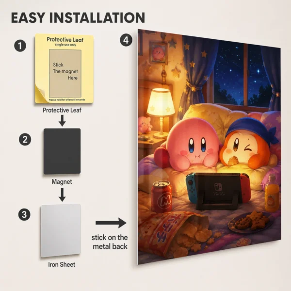 Video Game Metal Poster Wall Decor - Pink Hero - D - Image 2