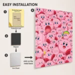 Video Game Metal Poster Wall Decor - Pink Hero Kirby - F - Image 2