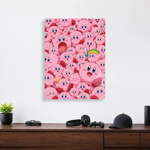 Video Game Metal Poster Wall Decor - Pink Hero Kirby - F - Image 4