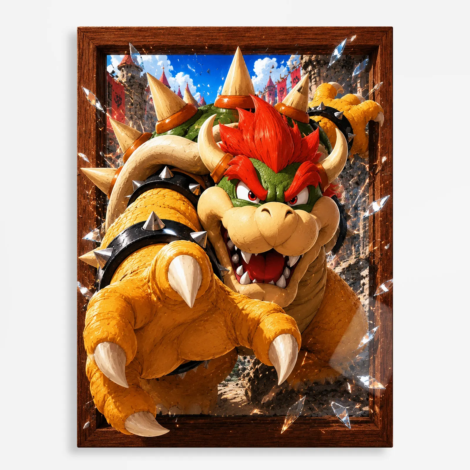 video game metal poster (149) s1 Video Game Metal Poster Wall Decor - SM Bowser - Image 1