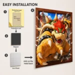 Video Game Metal Poster Wall Decor - SM Bowser - Image 2