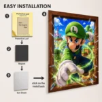 Video Game Metal Poster Wall Decor - SM Luigi - Image 2