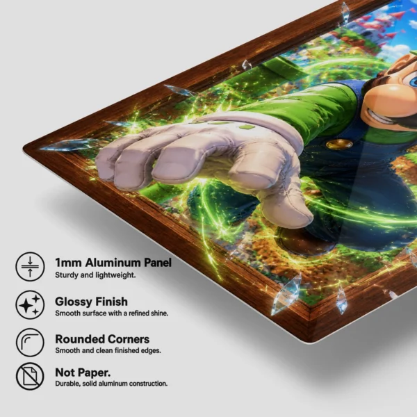 Video Game Metal Poster Wall Decor - SM Luigi - Image 6
