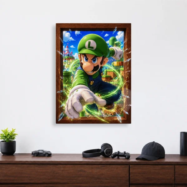 Video Game Metal Poster Wall Decor - SM Luigi - Image 4
