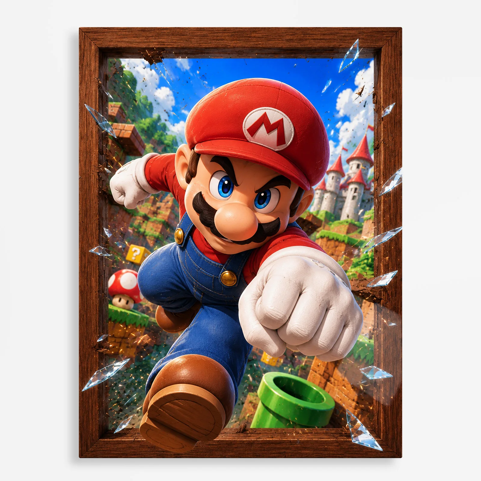 video game metal poster (151) s1 Video Game Metal Poster Wall Decor - SM Mario - Image 1