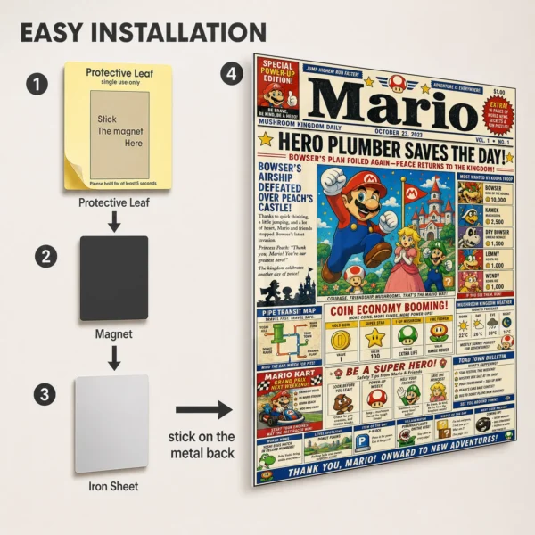 Video Game Metal Poster Wall Decor - SM - Image 2