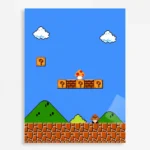 Video Game Metal Poster Wall Decor - SM Mario - B