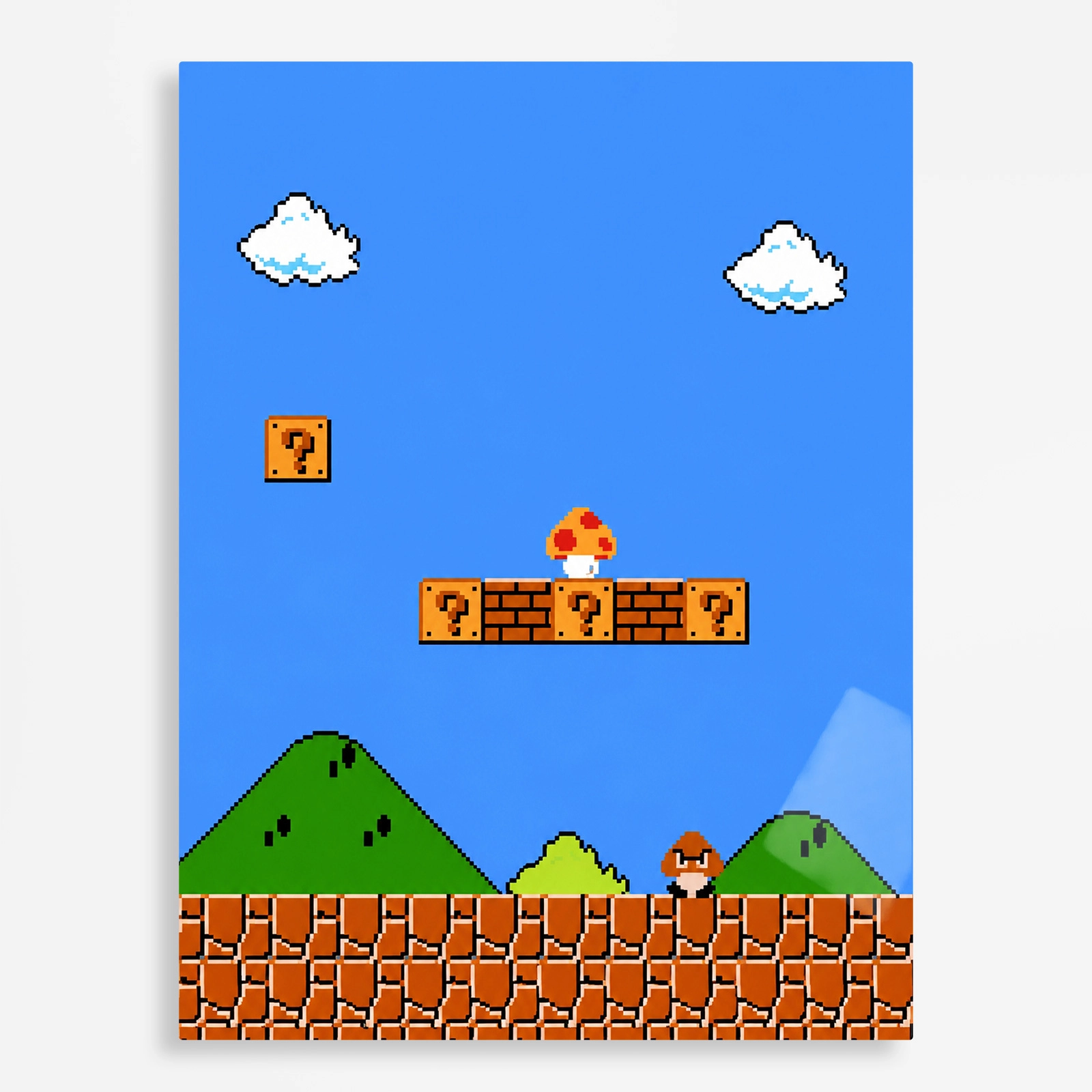video game metal poster (157) s1 Video Game Metal Poster Wall Decor - SM Mario - B - Image 1