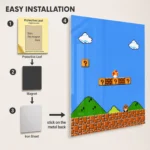 Video Game Metal Poster Wall Decor - SM Mario - B - Image 2