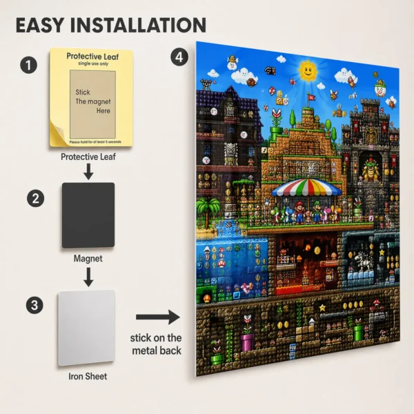 Video Game Metal Poster Wall Decor - SM - D - Image 2