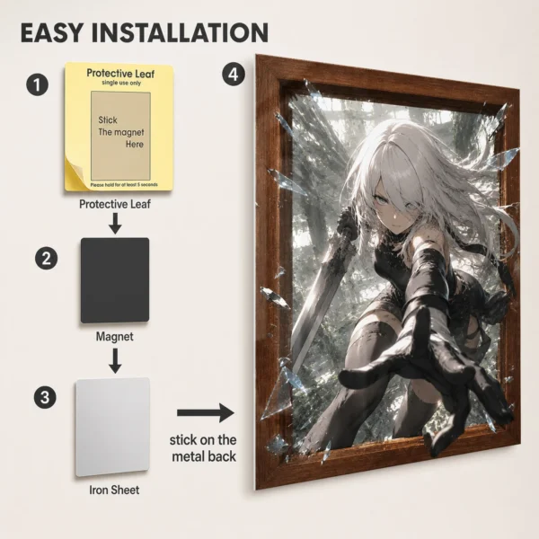 Video Game Metal Poster Wall Decor - NA 2B - Image 2