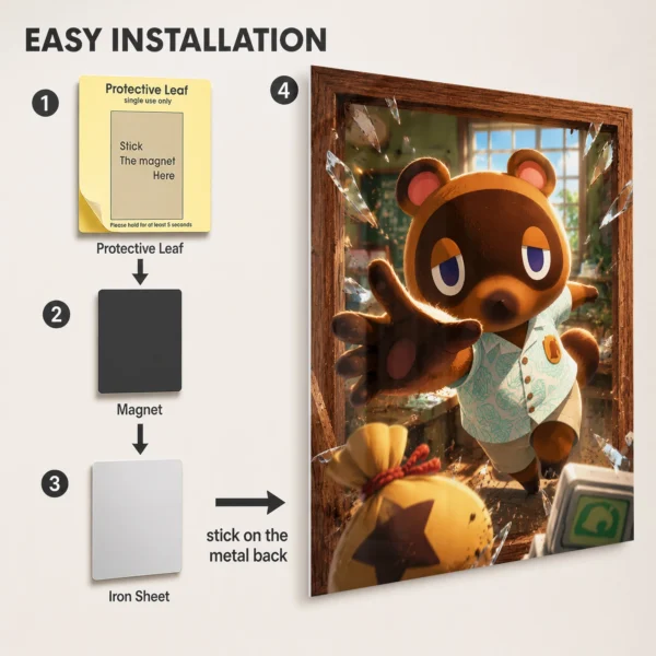 Video Game Metal Poster Wall Decor - AC Tom Nook - Image 2