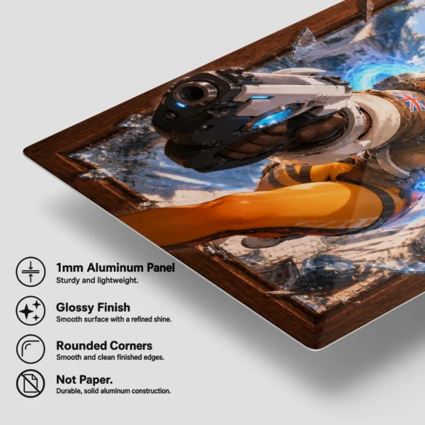 Video Game Metal Poster Wall Decor - OW Tracer - Image 6