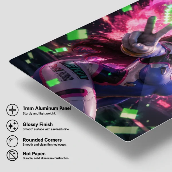 Video Game Metal Poster Wall Decor - OW D.Va - Image 6