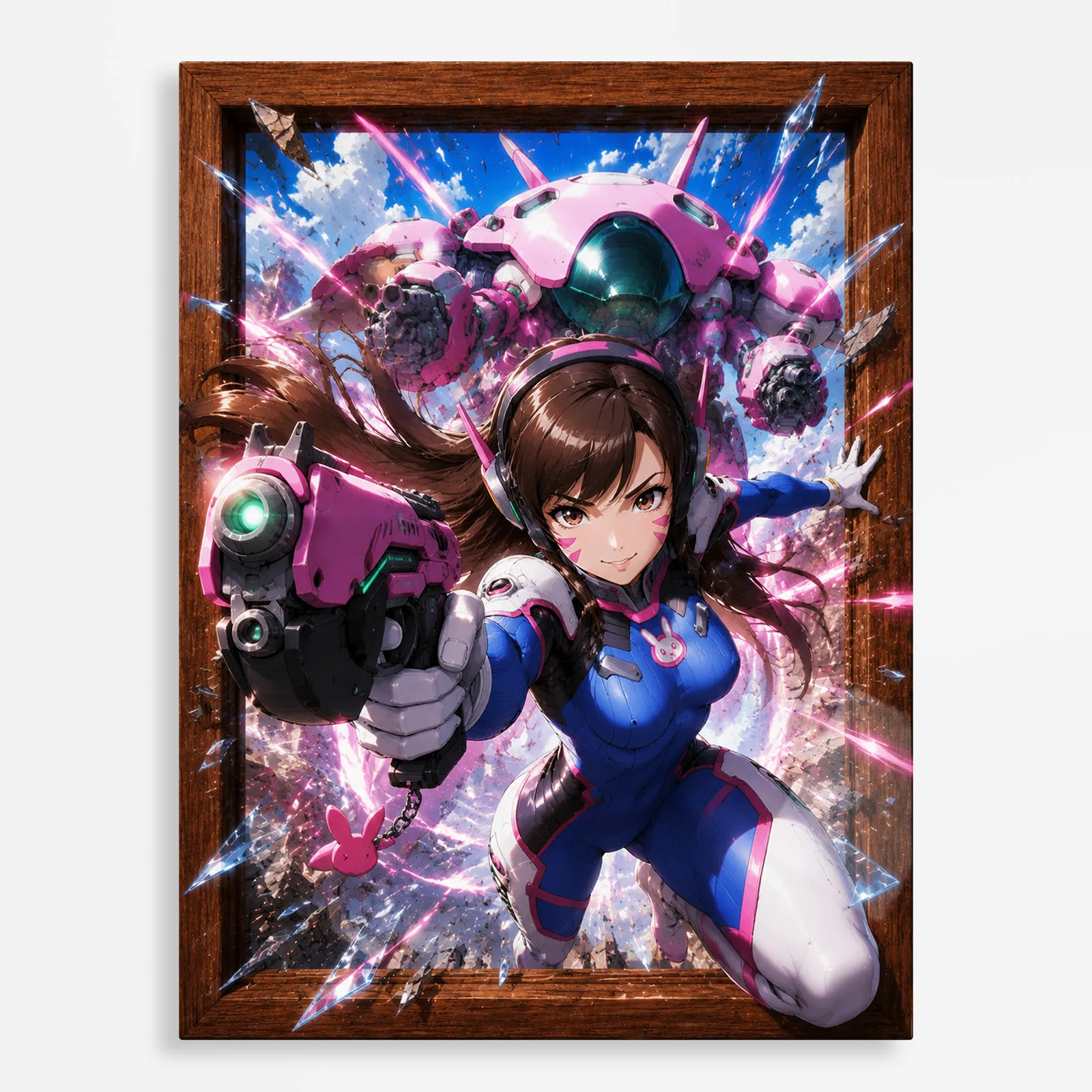 video game metal poster (171) s1 Video Game Metal Poster Wall Decor - OW D.Va - A - Image 1