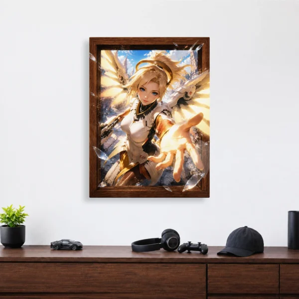 Video Game Metal Poster Wall Decor - OW Mercy - Image 4