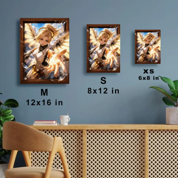 Video Game Metal Poster Wall Decor - OW Mercy - Image 7