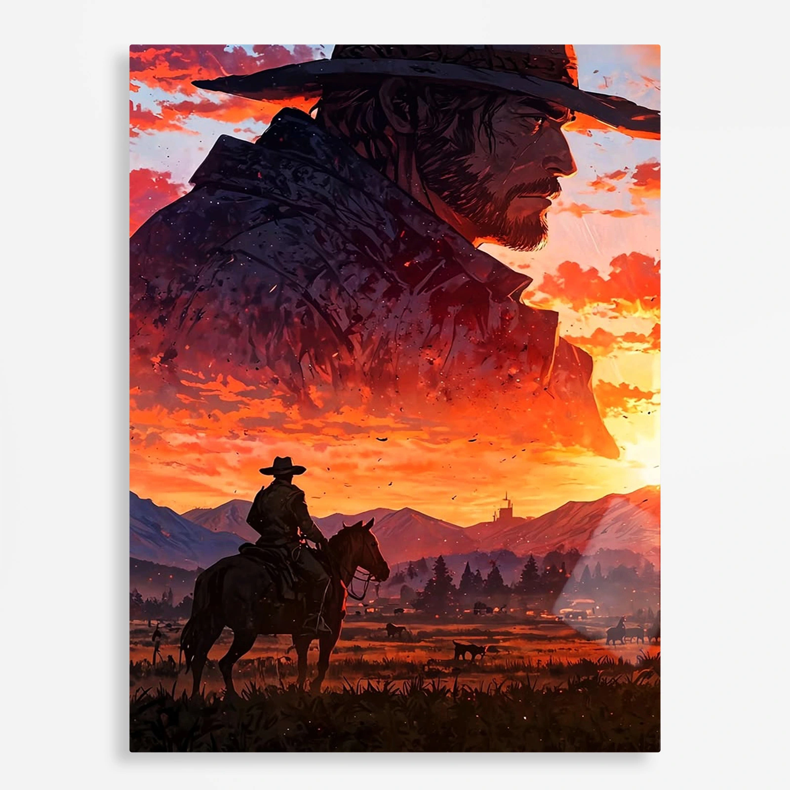 video game metal poster (174) s1 Video Game Metal Poster Wall Decor - RDR 2 Arthur Morgan - Image 1