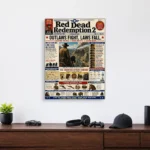 Video Game Metal Poster Wall Decor - RDR 2 - Image 4