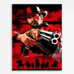 Video Game Metal Poster Wall Decor - RDR 2 John Marston - A