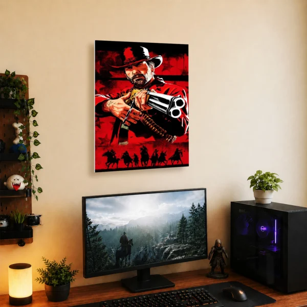 Video Game Metal Poster Wall Decor - RDR 2 John Marston - A - Image 5